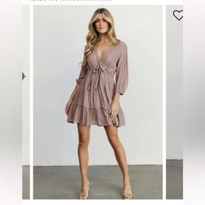 NWT BALTICBORN Amelia Boho Mini Dress size small dusty lavender